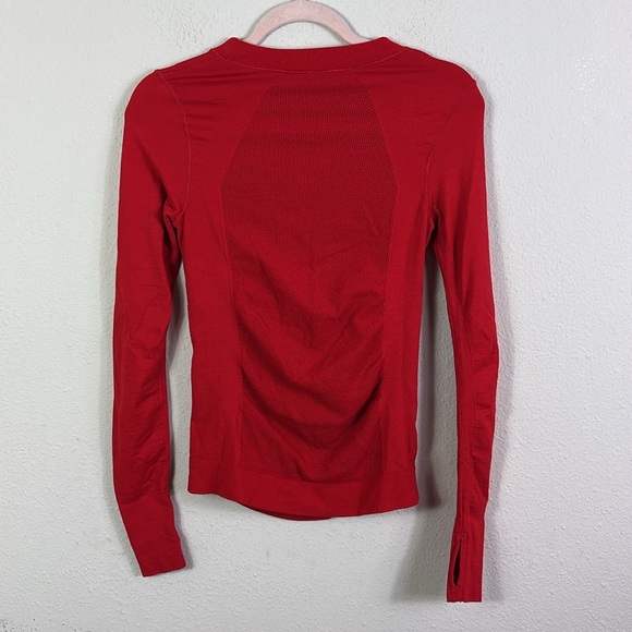 Athleta wool blend long sleeve red top size XS - Picture 7 of 8